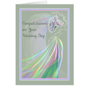 Wedding Day Card in Pastels