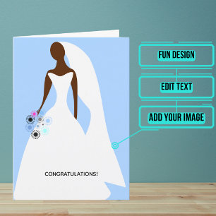Wedding Day Congratulations for the Elegant Bride Card