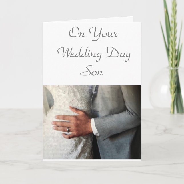 WEDDING DAY CONGRATULATIONS **SON** CARD (Front)
