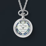 Wedding Day Countdown. Engaged! Fiancee. Add Names<br><div class="desc">My design of a Diamond heart!
Add your new NAMES!
Silver,  White Gold,  Dark Blue,  Teal,  Green Tiles
FOREVER!</div>