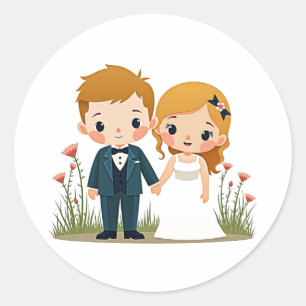 Wedding Day Couple Stickers