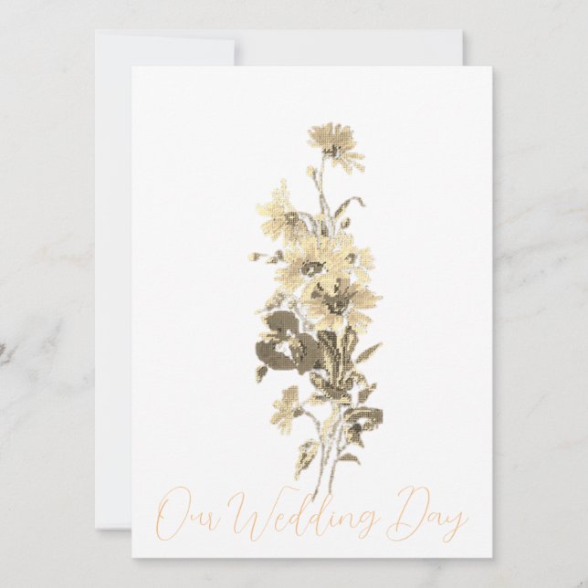 WEDDING DAY Flat Card INVITATION ART&DESIGN STYLE (Front)