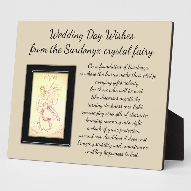 Wedding Day gift Plaque (Side)