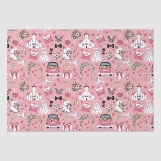 Wedding Day In Pink Tissue Paper (Front)