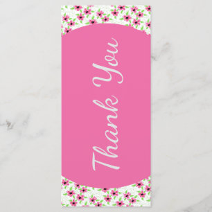 Wedding Day Itinerary Thank You Card