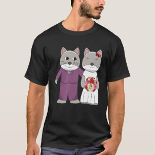 Wedding Day Marriage Cat Animal Cat Whisperer T-Shirt