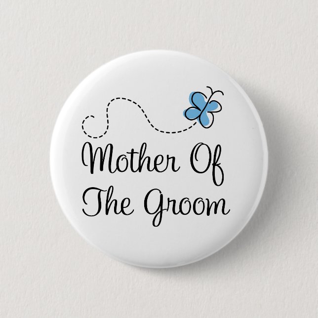 Wedding Day Mother Of  The Groom Blue Button (Front)