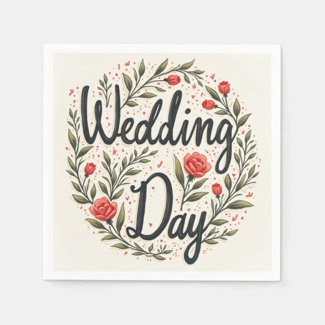Wedding Day Napkin (Front)