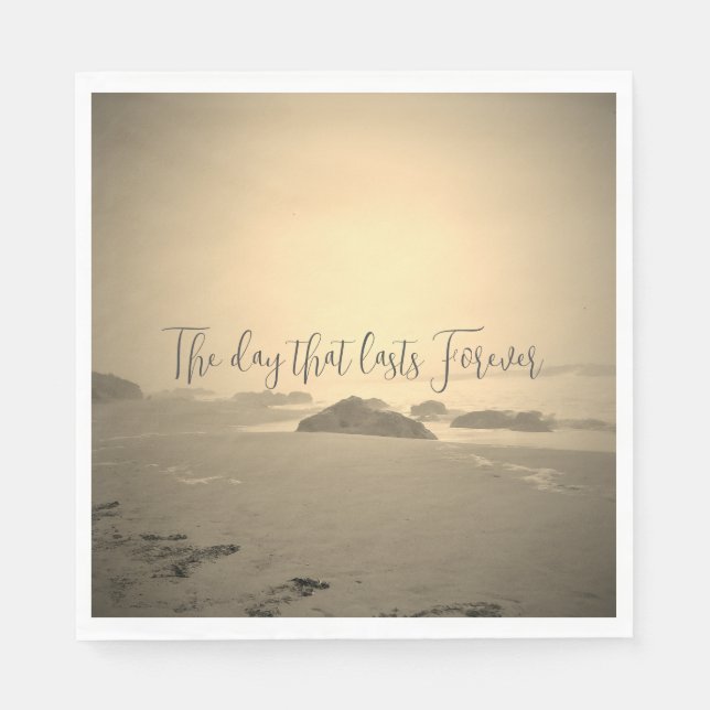 WEDDING DAY NAPKIN ROMANTIC DESIGN STYLE  (Front)