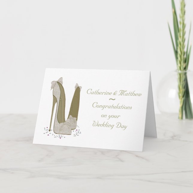 Wedding Day Personalised Greeting Card (Front)