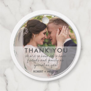 Wedding Day Photo Thank You Favour  Tags