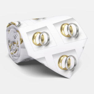 ***WEDDING DAY*** TIE *WITH RINGS FOR YOUR GROOM*