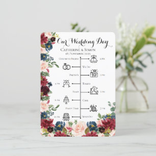 Wedding Day Timeline Invitation