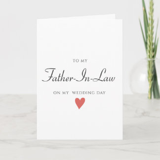 Wedding Day to My Father-in-law, Wedding Card 