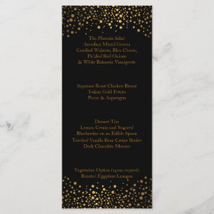 Wedding Day Trendy Gold Dots Menu