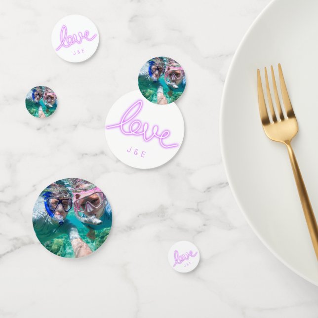Wedding Decoration Table Decor Neon Love Confetti (Group)