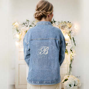 Wedding denim jackets, monogram denim jacket 