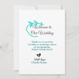 Wedding Destination celebration welcome travel Holiday Card
