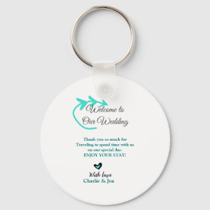 Wedding Destination celebration welcome travel Key Ring