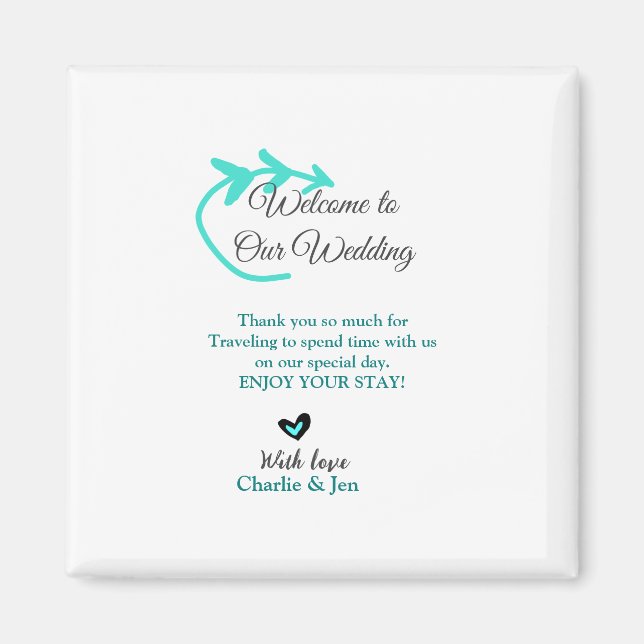 Wedding Destination celebration welcome travel  Magnet (Front)