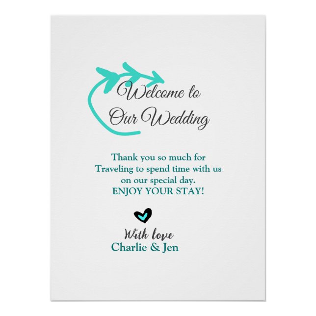 Wedding Destination celebration welcome travel  Poster (Front)