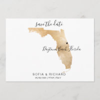 Wedding Destination Florida Map Removable Heart