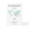 Wedding Destination Passport Gold World Map Invita