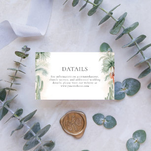 Wedding Details Blush Pink Mexican Dream  Enclosure Card