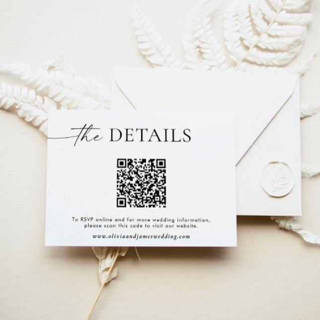 Wedding Details Card, QR Code Wedding Details Card (Creator Uploaded)