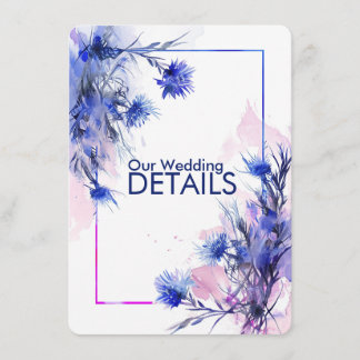 💍Wedding DETAILS Cornflower Reverie Enclosure Card