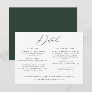 Wedding Details Information Template
