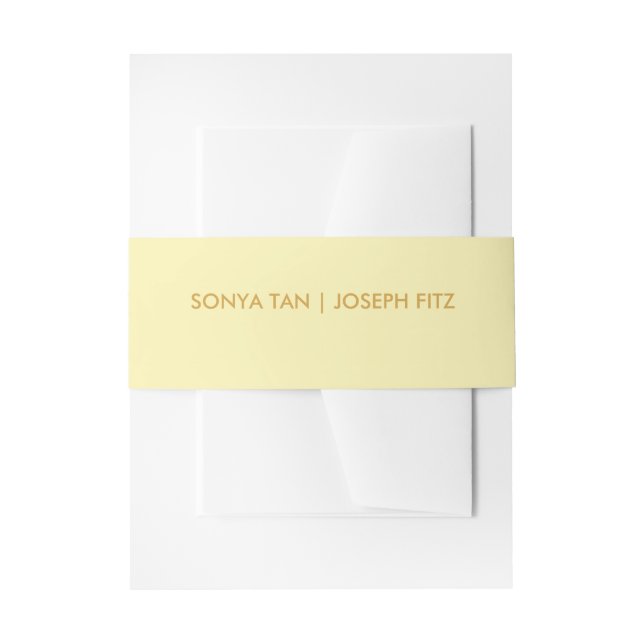  Wedding Details Modern Wedding  Invitation Belly  Band (Front Example)