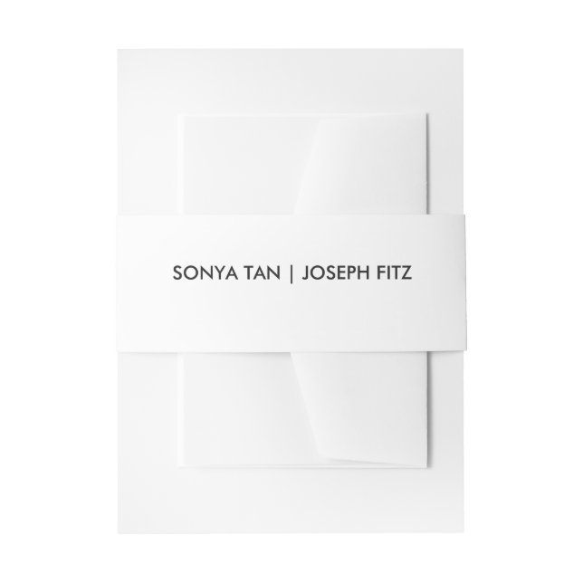  Wedding Details Modern Wedding  Invitation Belly  Band (Front Example)