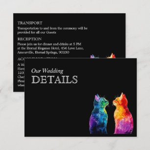 🌈 Wedding details Purrfectly Yours: Purrfectly Enclosure Card