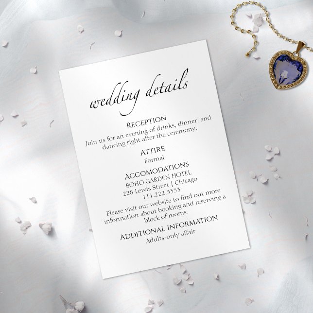Wedding Details | RSVP | QR Code Enclosure Card (Creator Uploaded)