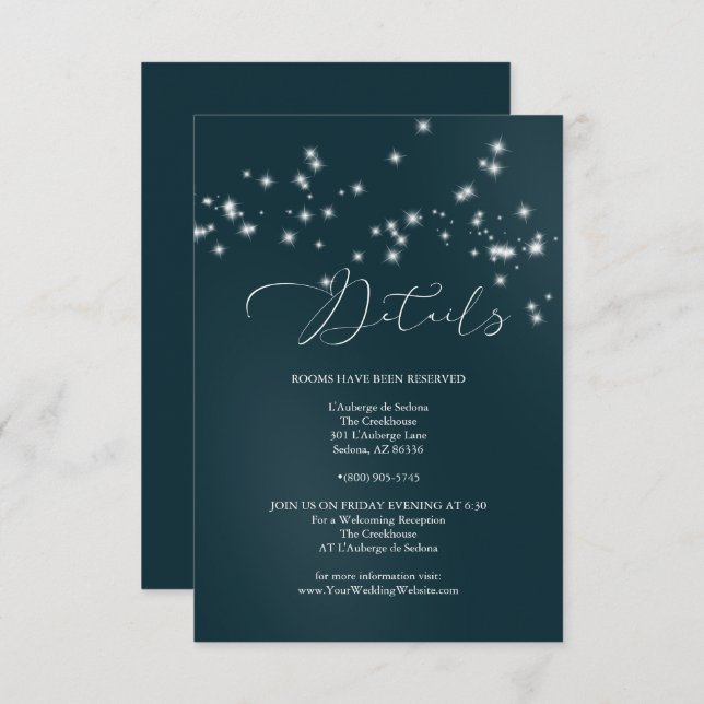 WEDDING DETAILS | Sage Green Olive Foliage Invitation (Front/Back)