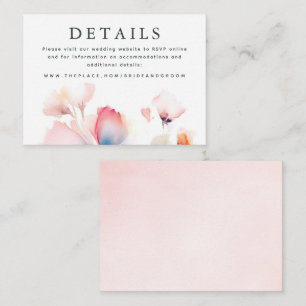 Wedding Details Small Enclosure Card