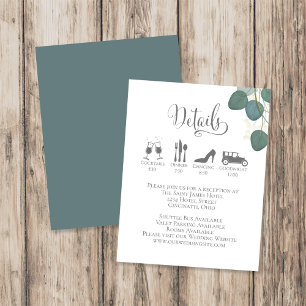Wedding Details with Timeline Insert Eucalyptus