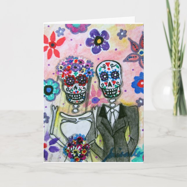 Wedding Dia de los Muertos by Prisarts Card (Front)