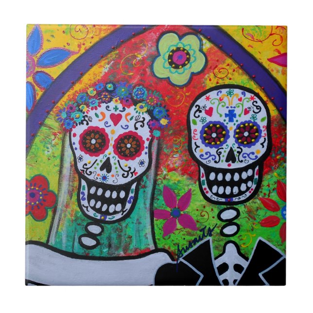 WEDDING DIA DE LOS MUERTOS TILE (Front)