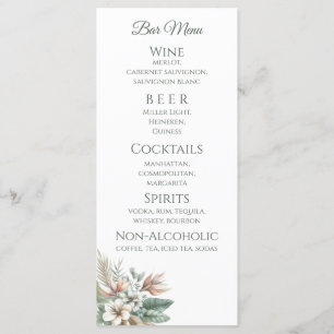 Wedding Dinner and Bar Menu-Tropical Elegance Menu