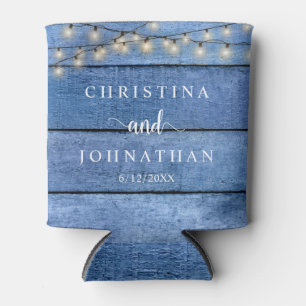Wedding Dinner and Party, Rustic String Lights Can Cooler