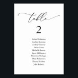 Wedding Dinner, Modern Guest Seating Chart Table N Number<br><div class="desc">Wedding Dinner Guest Seating Table Chart Card,  Modern Classy romantic themed
Customise the text and / or remove and fill in with your wedding party colour theme.</div>