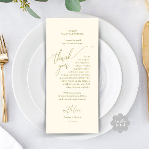 Wedding Dinner Place Setting Modern Thank You Card