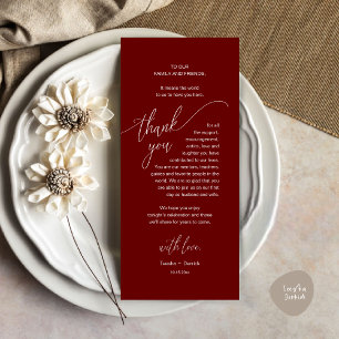 Wedding Dinner Place Setting Modern Thank You Card
