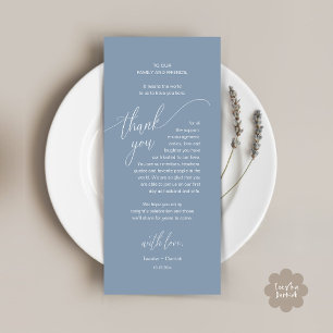 Wedding Dinner Place Setting Modern Thank You Card