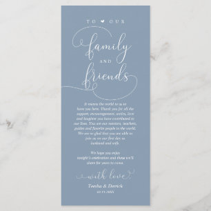 Wedding Dinner, Place Setting Thank You Card
