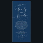 Wedding Dinner, Place Setting Thank You Card<br><div class="desc">This is the Modern romantic Navy Blue theme, Dinner Place Setting Thank You Cards. Share the love and show your appreciation to your guests, when they sit down at their seat and read this personalised charming thank you place setting card. It's a wonderful way to kick off your special day...</div>