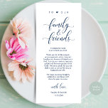 Wedding Dinner Place Setting Thank You Card<br><div class="desc">This is the Modern classy navy blue, Dinner Place Setting Thank You Cards. Share the love and show your appreciation to your guests, when they sit down at their seat and read this personalised charming thank you place setting card. It's a wonderful way to kick off your special day celebration!...</div>