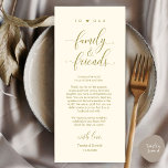 Wedding Dinner Place Setting Thank You Card<br><div class="desc">This is the Modern classy yellow gold, Dinner Place Setting Thank You Cards. Share the love and show your appreciation to your guests, when they sit down at their seat and read this personalised charming thank you place setting card. It's a wonderful way to kick off your special day celebration!...</div>